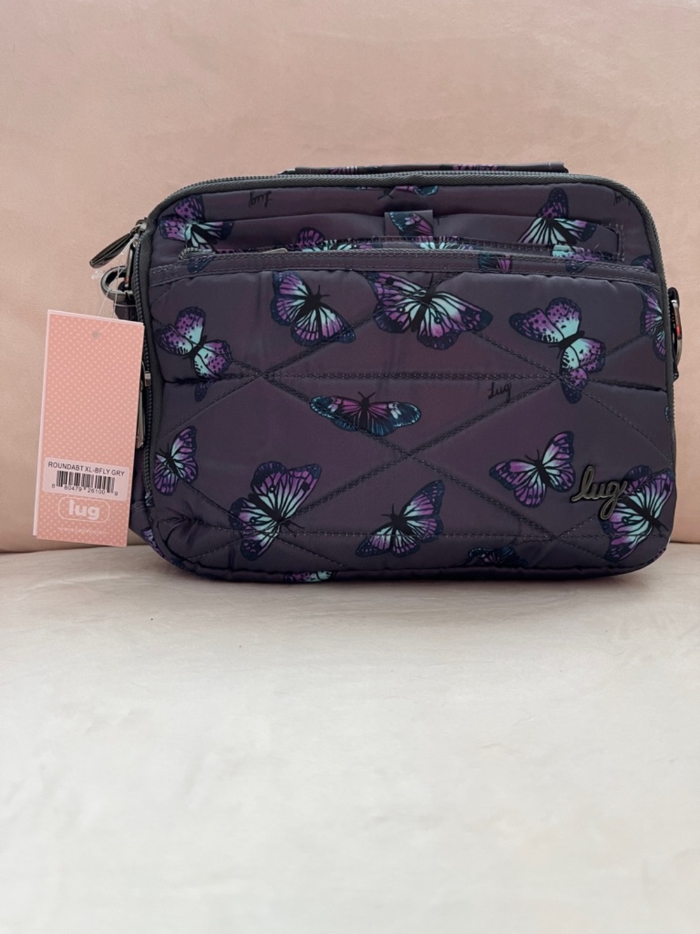 LUG - Roundabout XL Convertible Wallet Crossbody in Butterfly Grey